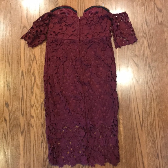 Maroon strapless Charlotte Russe dress - Picture 6 of 6